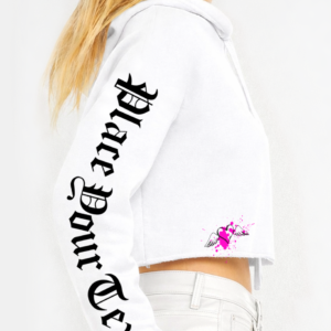 crop fleece pullover hoodie sweatshirt