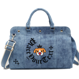 denim tote bag with flower (copy)