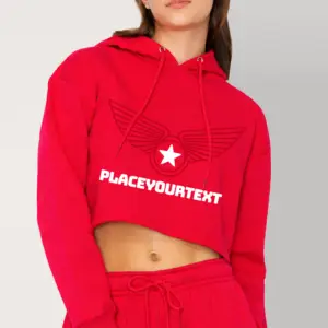 cl | crop fleece pullover hoodie sweatshirt with graphics (copy)