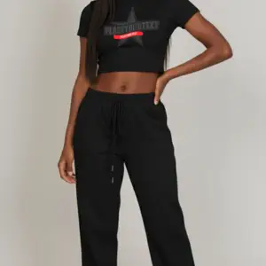 m | 2 piece crop tee & wide leg lounge pants set